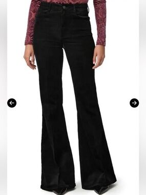 PAIGE Black Corduroy Flares